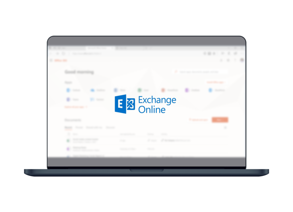 Screenshot Exchange Online backup